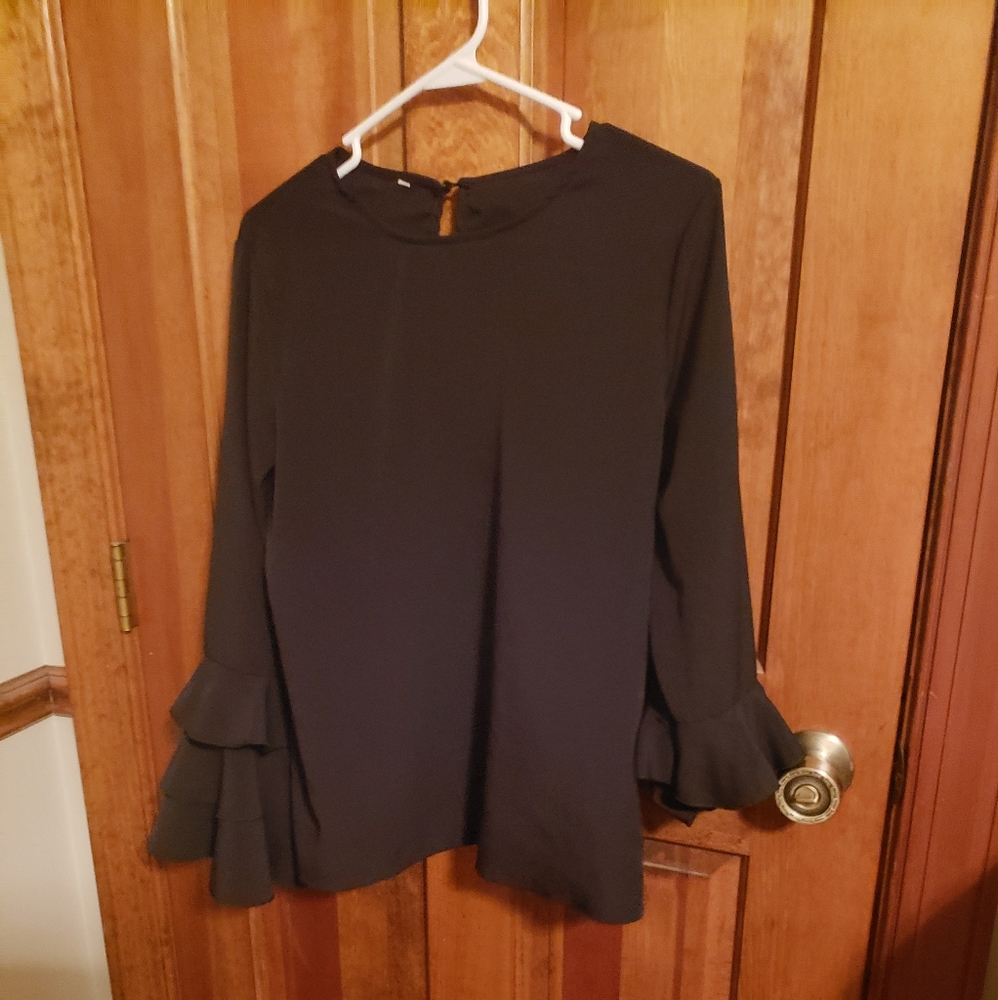 Ruffled sleeve top